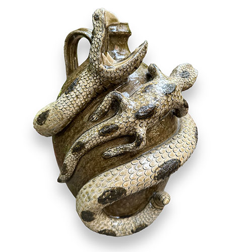 Clint Alderman 14" Snake and Lizard Jug DP4463 SOLD